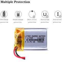 3.7V 122030 700mAh Rechargeable Li-ion Battery For bluetooth headset MP3 MP4 speaker mouse recorder