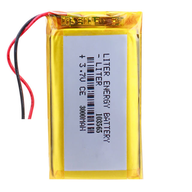 3.7V 3000mAH 103565 Liter energy battery Polymer lithium ion Rechargeable battery for POWER BANK,GPS,mp3,mp4,E-book,tablet,speaker