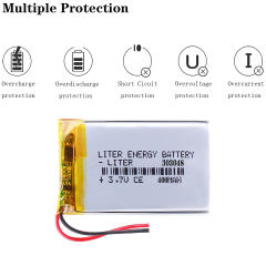 3.7v 303048 400mah Liter energy battery Polymer Lithium Battery  Mp4 Mp3 Clip Small Toy Sound