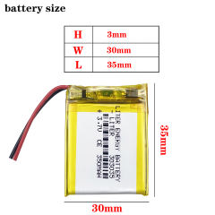 3.7V 350mAh 303035 Lithium Polymer Rechargeable Battery For Mp3 Mp4 PAD DVD DIY E-book bluetooth Liter energy battery