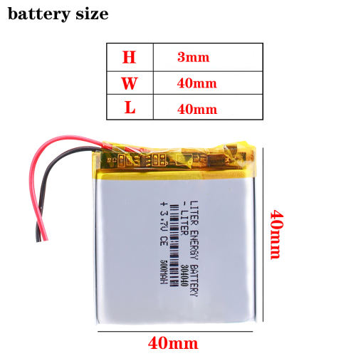 3.7V polymer lithium battery 304040 500mAh M6 battery MP4 MP3 small speaker Liter energy battery