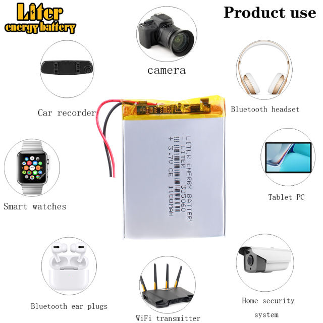 305060  3.7V polymer lithium battery 1100mah Liter energy battery MP4 MP3 Bluetooth small toys
