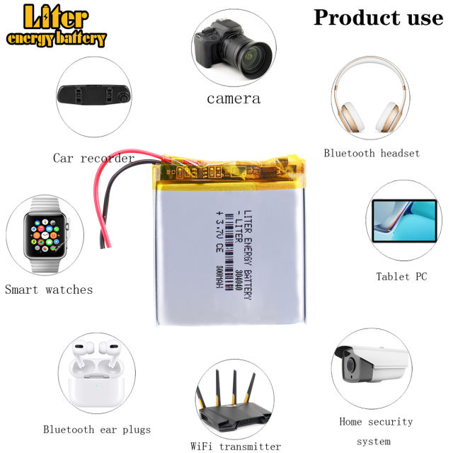 3.7V polymer lithium battery 304040 500mAh M6 battery MP4 MP3 small speaker Liter energy battery