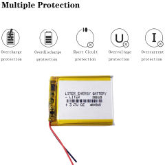 3.7V 400mAH 303443 BIHUADE polymer lithium ion battery for GPS,mp3,mp4,mp5,dvd,bluetooth,model toy mobile bluetooth