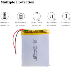 3.7V 1650mAh 355060 Lithium Polymer Li-Po Rechargeable Battery For Mp3 MP4 GPS PSP DVD mobile video game PAD E-books