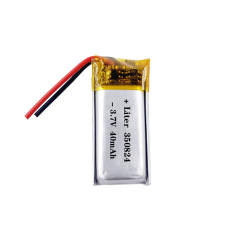 3.7 V 350824 40mah BIHUADE Polymer lithium ion battery  wholesale CE FCC ROHS MSDS quality certification