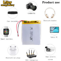 3.7V 1650mAh 355065 Lithium Polymer Li-Po Rechargeable Battery For Mp3 MP4 GPS PSP DVD mobile video game PAD E-books