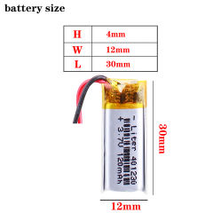 3.7 V 401230 120mah Liter energy battery  polymer Lithium Ion Battery Ce Fcc Rohs Msds Quality Certification