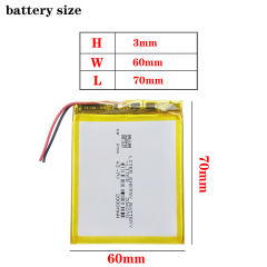 3.7V 2000mah 306070 Liter energy battery Lithium Battery For  PDA GPS DVR E-Book Tablet PC PowerBank Replace Bateria Pack