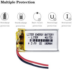 180mAh 3.7V 401730 Lithium Polymer Rechargeable battery is For Mp3Mp4 Mp5 DIY bluetooth heads remote