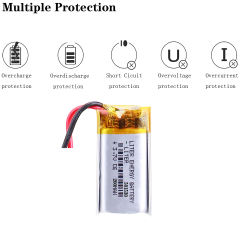 501530 3.7v 200mah polymer lithium rechargeable battery for SBH52 smart MP3 Bluetooth headset