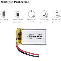 3.7V 400mAh 401735 Liter energy battery Lithium Polymer Rechargeable Battery For GPS  bluetooth headphone headset