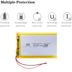 3.7V 2500mAh 405580 polymer lithium ion Li-ion Rechargeable battery