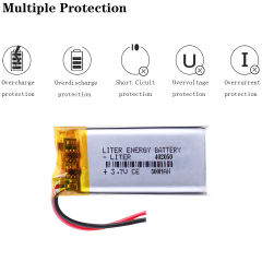 402050 3.7v 500mah Liter energy battery Lithium Polymer Battery With Board For Mp4 Gsp Digital Products