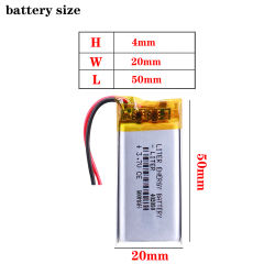 402050 3.7v 500mah Liter energy battery Lithium Polymer Battery With Board For Mp4 Gsp Digital Products