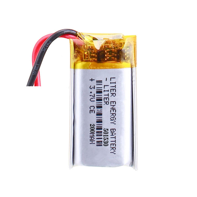 501530 3.7v 200mah polymer lithium rechargeable battery for SBH52 smart MP3 Bluetooth headset