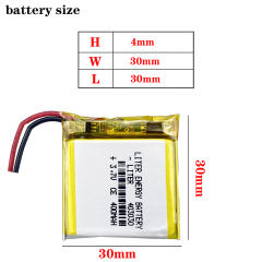 3.7V,400mAH 403030 BIHUADE Polymer lithium ion battery for TOY,POWER BANK,GPS,mp3,mp4,MP5 Smart Watch,Power Bank Speaker