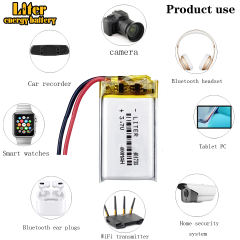 3.7V 400mAh 401735 Liter energy battery Lithium Polymer Rechargeable Battery For GPS  bluetooth headphone headset