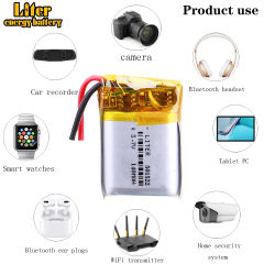3.7V 140mAH 501522 Liter energy battery polymer lithium ion / Li-ion battery for smart watch,BLUE TOOTH,GPS speaker