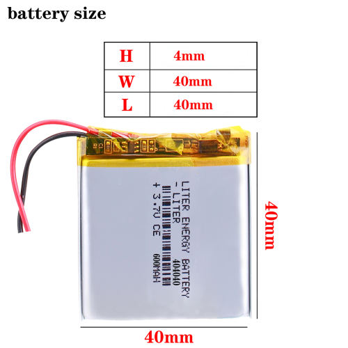 3.7V 600mAh 404040 BIHUADE Lithium Polymer Li-Po li ion Rechargeable Battery  For Mp3 MP4 MP5 GPS mobile bluetooth