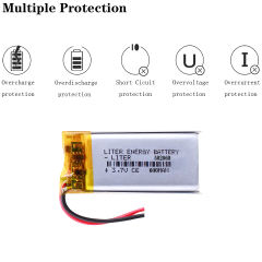 3.7V 502060 600mah Liter energy battery lithium-ion polymer battery quality goods of CE FCC ROHS certification authority