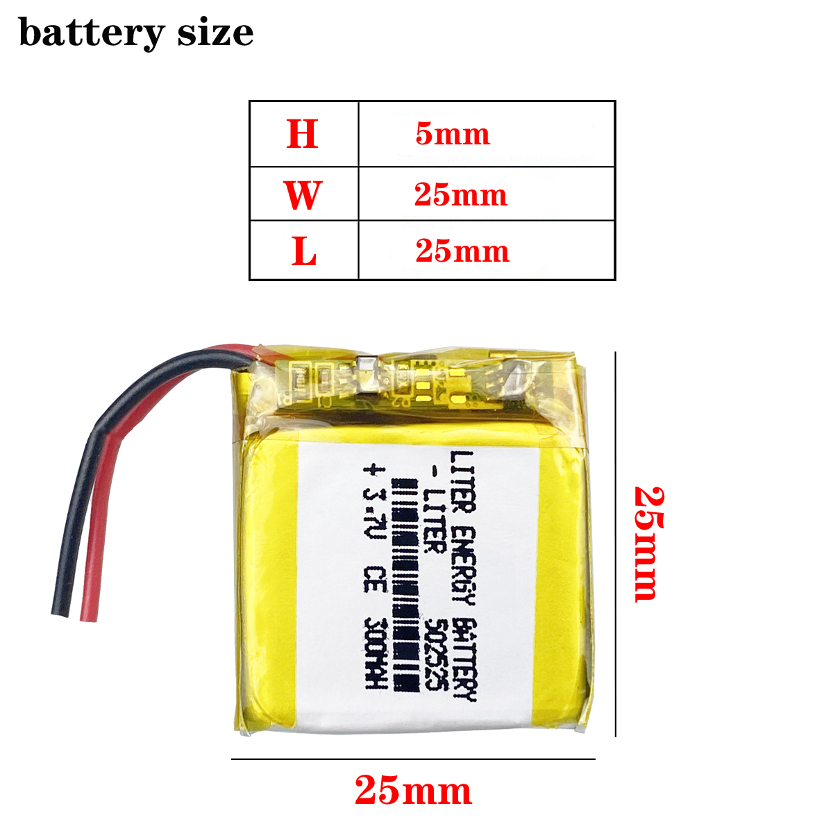 LiPo Akku 3,7V 140mAh 401430 – Wiederaufladbar, Mit Schutzschaltung, Für Kleine Elektronik (32x14x4 Mm)