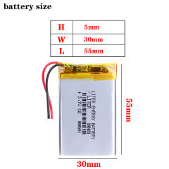 503055 3.7V 900mah Lithium Polymer ion Battery For Instrument Battery Massage Instrument Sound Toy