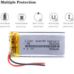 BIHUADE 3.7V 502248 500MAH polymer lithium battery Rechargeable Li-ion Batteries Cell With PCB For MP3 MP4 GPS PDA