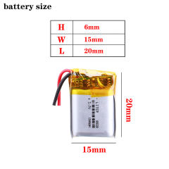 3.7V 150mAH 601520 Liter energy battery polymer lithium ion / Li-ion battery for smart watch,BLUE TOOTH,GPS,mp3,mp4,toy,speaker