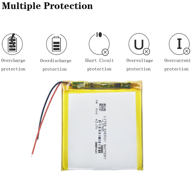 3.7V polymer lithium battery 506060 3000MAH navigator card card mobile power source