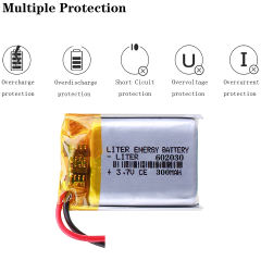 602030 300mAh 3.7V BIHUADE Li-po Polymer li ion Battery for Bluetooth Pen Camera GPS MP5 MP3 MP4