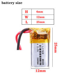 3.7V 150mAH 601225 Liter energy battery polymer lithium ion / Li-ion battery for smart watch,BLUE TOOTH,GPS,mp3,mp4,toy,speaker