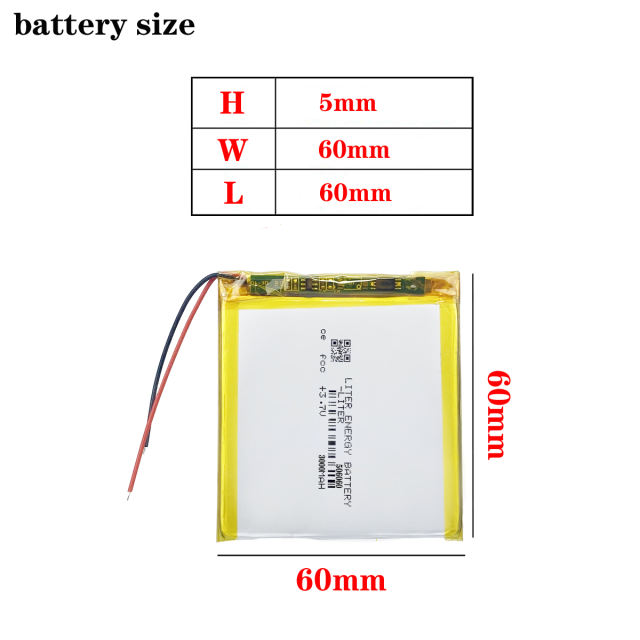 3.7V polymer lithium battery 506060 3000MAH navigator card card mobile power source