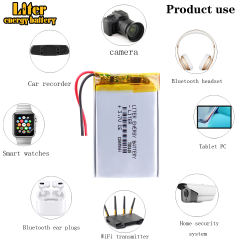 Liter energy battery 3.7V 1200MAH 703448 Lithium Polymer LiPo Rechargeable Battery For Mp3 headphone PAD DVD bluetooth camera
