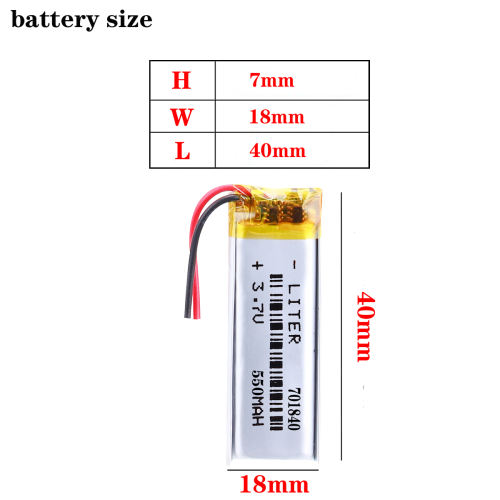 550mah 3.7v 701840 Liter energy battery Lithium Polymer Li-Po li ion Rechargeable Battery cells For Mp3 MP4 MP5 GPS