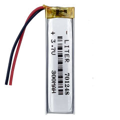 3.7v 300mAh 701248 Liter energy battery lithium li ion polymer rechargeable battery pack for digital products