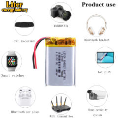 BIHUADE 3.7V 702040 500MAH polymer lithium battery Rechargeable Battery For MP3 MP4 GPS PDA