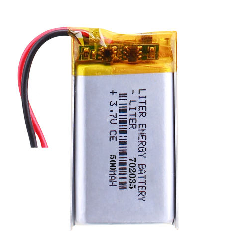 500mah 3.7 V 702035 Liter energy battery smart home MP3 speakers Li-ion battery for dvr,GPS,mp3,mp4,power bank,speaker