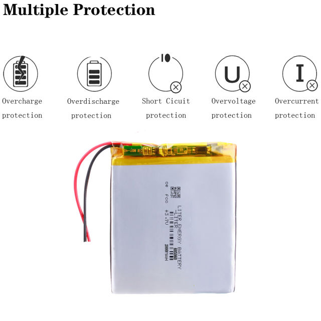 605060 3.7V 2000mAh Liter energy battery Rechargeable Lithium Polymer Battery For Mobile Power Bank DIY Tablet