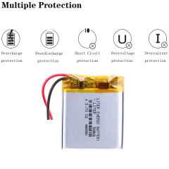 3.7V 703035 800mAh BIHUADE Polymer Lithium ion / Li-ion Battery For GPS Mp3 Mp4 Radio-controlled Electrical Device DVR CAM