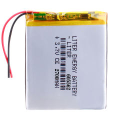 3.7V 605562 2700mah Liter energy battery lithium polymer battery for 7 inch MP4 MP5 navigator security products