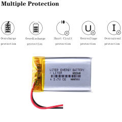 3.7V 652540 800mAh BIHUADE Polymer Lithium ion / Li-ion Battery For GPS Mp3 Mp4 Radio-controlled Electrical Device DVR CAM