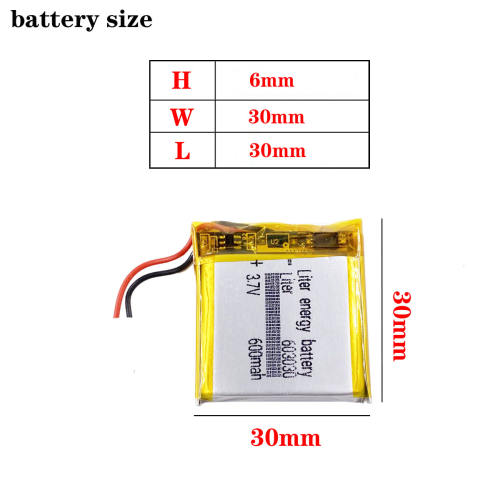 600mAh 603030 3.7V BIHUADE rechargeable battery polymer lithium battery for MP3 MP4 GPS DVD recorder e-book camera power bank