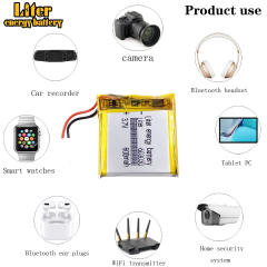 600mAh 603030 3.7V BIHUADE rechargeable battery polymer lithium battery for MP3 MP4 GPS DVD recorder e-book camera power bank