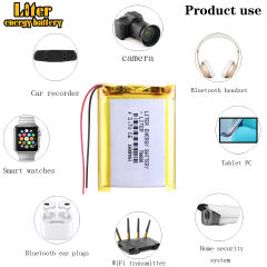 704050 3.7V 1600mAh BIHUADE polymer lithium battery navigation GPS small toys Rechargeable Li-ion Cell For DVD  MP4 MP5 Camera