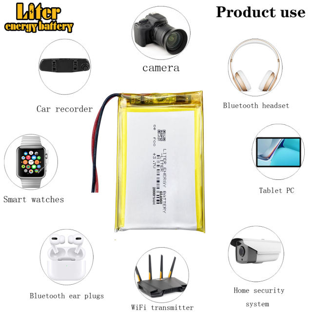 654060 3.7V 2000mAh Liter energy battery Rechargeable Lithium Polymer Battery For Mobile Power Bank DIY Tablet