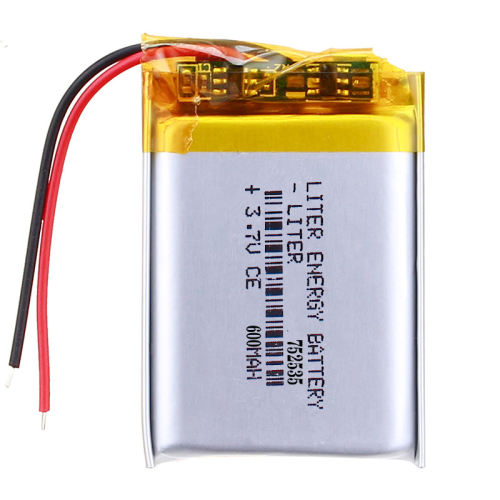 3.7V 752535 600mah Liter energy battery lithium-ion polymer battery quality goods of CE FCC ROHS certification authority