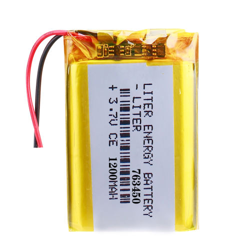 Liter energy battery 3.7V 1200MAH 763450 Lithium Polymer LiPo Rechargeable Battery For Mp3 headphone PAD DVD bluetooth camera