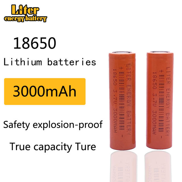 2pcs 18650 3.7V 3000mAh Large Capacity Rechargeable Li-ion Battery for Flashlight Headlight Walkie Talkie