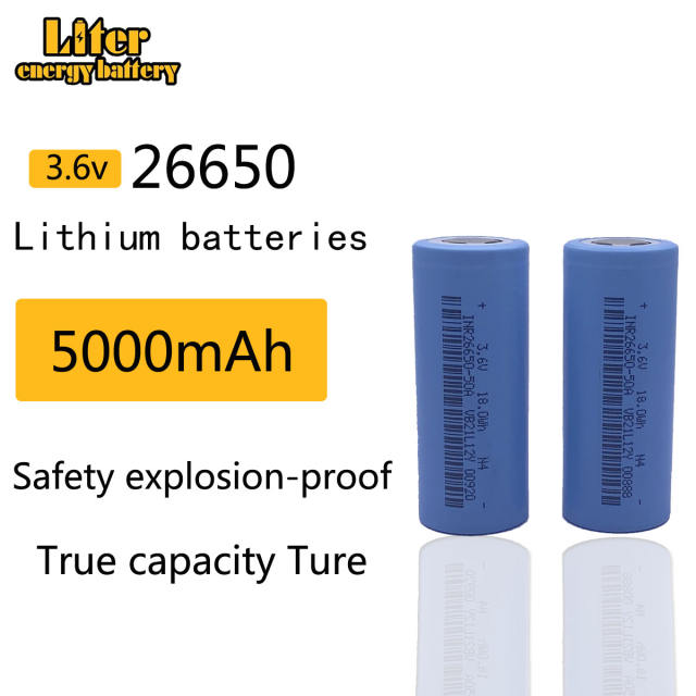 26650 3.6v 50A Rechargeable Li-ion Battery Use for Flashlight rechargeable Battery